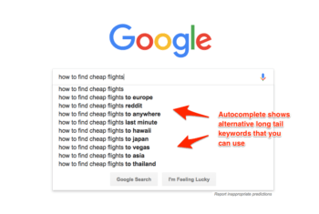 Autocomplete - Top 13 Free Keyword Research Tools for Bloggers